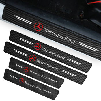 PROMOCJA Naklejki ochronne grube karbonowe na progi komplet DARMOWA DOSTAWA